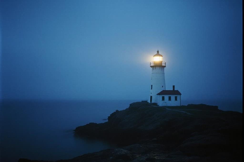Le phare de Swallowtail à l'aube — la pointe nord de Grand Manan