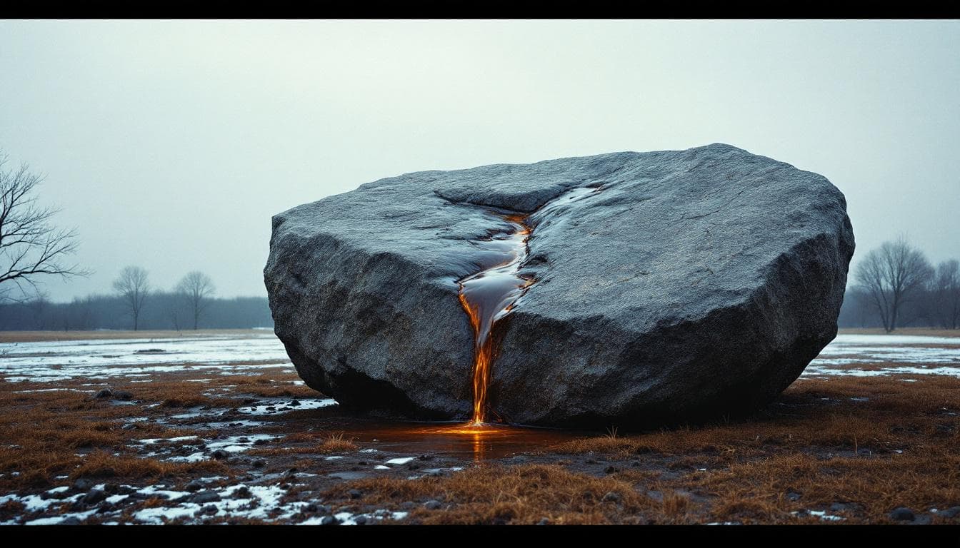 Un champ au dégel dans la vallée de la Kennebecasis